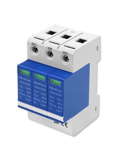 Qoltec Ogranicznik ochronnik przepięć DC | 3P| 1000V | T2 | C
