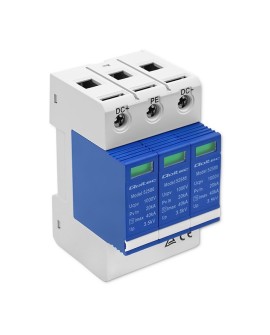 Qoltec Ogranicznik ochronnik przepięć DC | 3P| 1000V | T2 | C