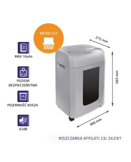 QOLTEC NISZCZARKA AFFILATI 23L SILENT | MICRO CUT
