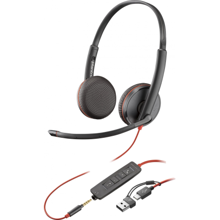 Słuchawki z mikrofonem POLY Blackwire 3225 Czarny