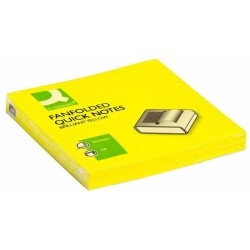Karteczki samoprzylepne 76x76mm Q-CONNECT Brilliant Z-Notes neonowe żółte 100kart