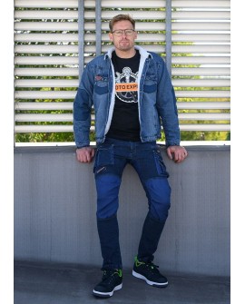 Spodnie robocze DENIM, wzmocnienia na kolanach, rozmiar XL