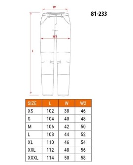 Spodnie robocze 5-kieszeniowe DENIM, czarne, rozmiar M