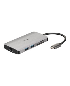 D-Link DUB-M810 stacja dokująca Przewodowa USB 3.2 Gen 1 (3.1 Gen 1) Type-C Aluminium
