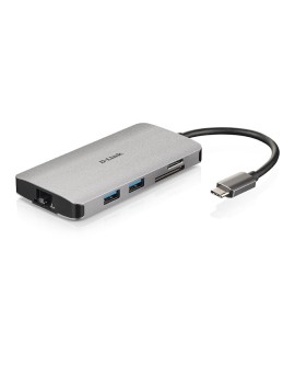 D-Link DUB-M810 stacja dokująca Przewodowa USB 3.2 Gen 1 (3.1 Gen 1) Type-C Aluminium