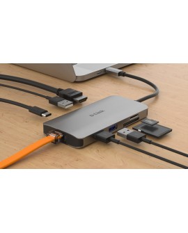 D-Link DUB-M810 stacja dokująca Przewodowa USB 3.2 Gen 1 (3.1 Gen 1) Type-C Aluminium