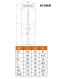 Spodnie robocze HD Slim, pasek, rozmiar M