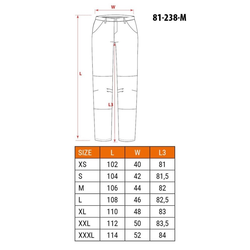 Spodnie robocze HD Slim, pasek, rozmiar M