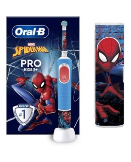 Szczoteczka elektryczna dla dzieci Oral-B Vitality Pro Kids 103 Spiderman + Etui Blue
