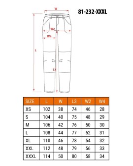 NEO tools 81-232-XXXL spodnie ochronne