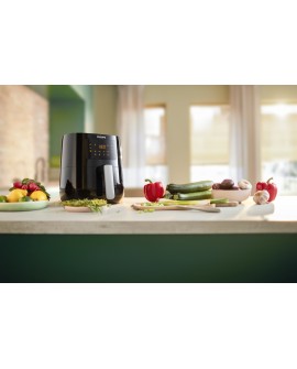 Philips 3000 series HD9252/70 frytkownica Pojedyńczy 4,1 l Autonomiczny 1400 W Frytkownica na gorące powietrze Czarny, Srebrny