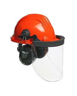CLIMAX Kask ochronny z osłoną twarzy i nausznikami 437-I