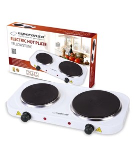 Kuchenka elektryczna Esperanza YELLOWSTONE EKH007W (Płyta elektryczna 2 pola grzejne 1000W, 1500W kolor biały)