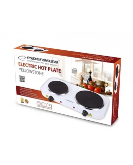 Kuchenka elektryczna Esperanza YELLOWSTONE EKH007W (Płyta elektryczna 2 pola grzejne 1000W, 1500W kolor biały)
