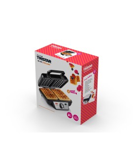 Tristar WF-2195 gofrownica 2 gof. 1000 W Czarny, Stal nierdzewna