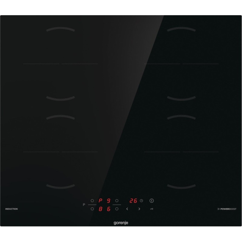 Gorenje GI6401BSCE Czarny Wbudowany 59 cm Płyta indukcyjna strefowa 4 stref(y)