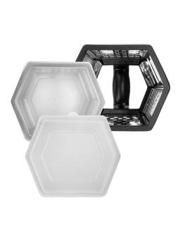 Resto Kitchenware 95413 ręczna tarka / spiralizer Tarka z pojemnikiem Czarny, Stal nierdzewna