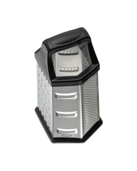Resto Kitchenware 95413 ręczna tarka / spiralizer Tarka z pojemnikiem Czarny, Stal nierdzewna