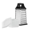Resto Kitchenware 95413 ręczna tarka / spiralizer Tarka z pojemnikiem Czarny, Stal nierdzewna