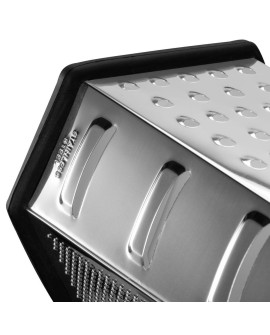 Resto Kitchenware 95413 ręczna tarka / spiralizer Tarka z pojemnikiem Czarny, Stal nierdzewna