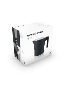 Czajnik Elektryczny Gorenje K15ORAB, 2400 W, 1.5 L, Stal Nierdzewna, Czarny, Obracana Podstawa 360°