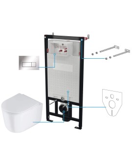Zestaw WC podtynkowy 6 w 1