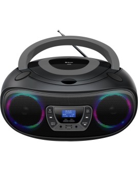 Radio CD Denver TDB-212GR, DAB+, DAB, FM, AUX, USB, Bluetooth, CD, Black, Grey