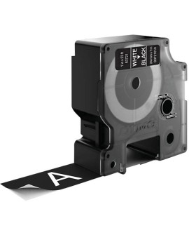DYMO D1 - Standard Etykiety - Biały na czarnym - 24mm x 7m