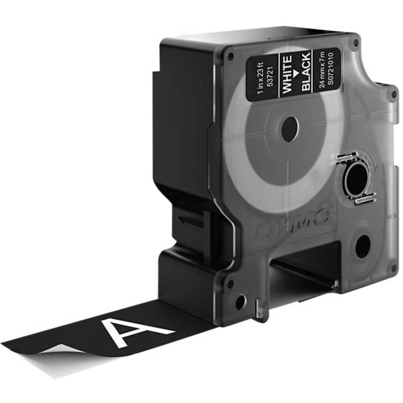 DYMO D1 - Standard Etykiety - Biały na czarnym - 24mm x 7m