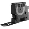 DYMO D1 - Standard Etykiety - Biały na czarnym - 24mm x 7m