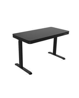 Zestaw Biurko TUCKANO czarne + Fotel ergonomiczny GEMBIRD czarny