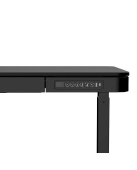 Zestaw Biurko TUCKANO czarne + Fotel ergonomiczny GEMBIRD czarny