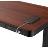 Zestaw Biurko TUCKANO czarny/orzech + Fotel ergonomiczny GEMBIRD czarny
