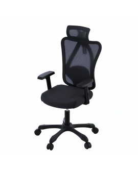 Zestaw Biurko TUCKANO czarny/orzech + Fotel ergonomiczny GEMBIRD czarny