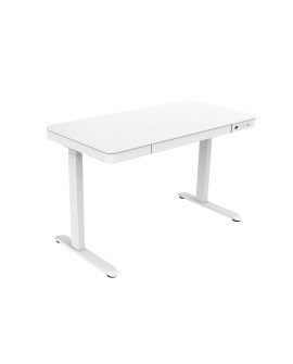 Zestaw Biurko TUCKANO białe + Fotel ergonomiczny GEMBIRD czarny
