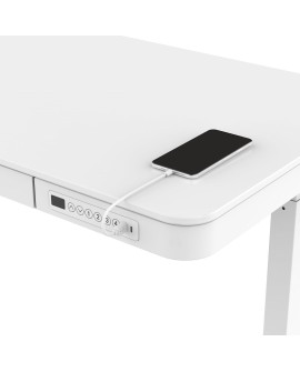 Zestaw Biurko TUCKANO białe + Fotel ergonomiczny GEMBIRD czarny