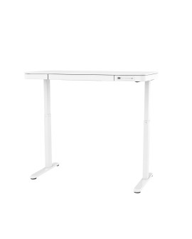 Zestaw Biurko TUCKANO białe + Fotel ergonomiczny GEMBIRD czarny