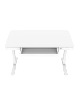 Zestaw Biurko TUCKANO białe + Fotel ergonomiczny GEMBIRD czarny