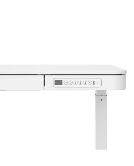 Zestaw Biurko TUCKANO białe + Fotel ergonomiczny GEMBIRD czarny