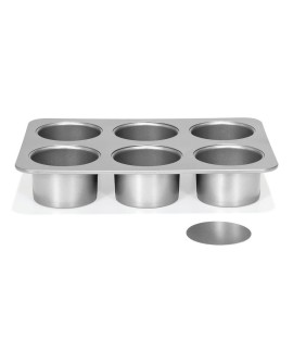 PATISSE SILVER-TOP Forma na 6 mini serniczków z wyjmowanym spodem