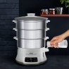 Tefal Convenient Series Deluxe VC502D szybkowar parowy 3 kosz. Blat 900 W Stal nierdzewna, Biały