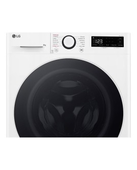 Pralka LG F2WR508S0W, klasa A, Ładowność 8 kg, Głębokość 47.5 cm, 1200 RPM, Biała