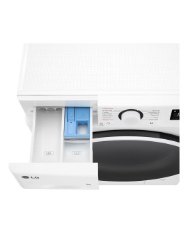 Pralka LG F2WR508S0W, klasa A, Ładowność 8 kg, Głębokość 47.5 cm, 1200 RPM, Biała