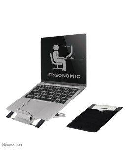 Neomounts NSLS100 stojak na laptop Półka wysięgnikowa na notebooka Srebrny 55,9 cm (22")