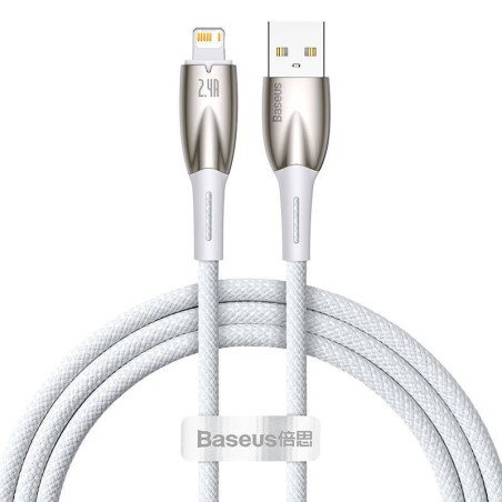 Kabel USB do Lightning Baseus Glimmer, 2.4A, 1m (biały)