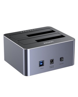 Stacja dokująca dla dysków pamięci masowej - Unitek (Y-3026GY01-EU) 2x SATA III 2.5"/3.5" USB 3.0 5Gbps