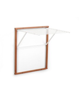 ARREDAMENTI KLEDY Naścienna suszarka na pranie - 80 x 69 cm, Brązowy