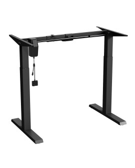 Biurko elektryczne regulacja wys. Ergo Office, max wys 123cm, max - 70 kg, bez blatu do pracy stojąco siedzącej, czarne, ER-403B