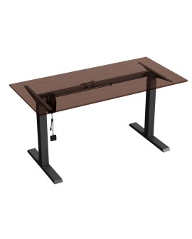 Biurko elektryczne regulacja wys. Ergo Office, max wys 123cm, max - 70 kg, bez blatu do pracy stojąco siedzącej, czarne, ER-403B