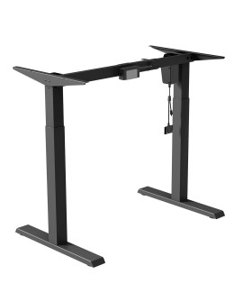 Biurko elektryczne regulacja wys. Ergo Office, max wys 123cm, max - 70 kg, bez blatu do pracy stojąco siedzącej, czarne, ER-403B